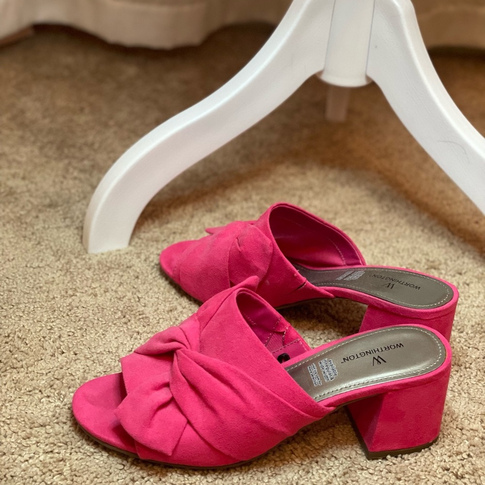 New Worthington Womens  pink Open Casual Sandals
